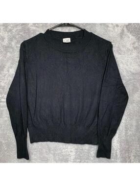 Cielo Sweater Kids Large Black Crewneck Long Sleeve Viscose Blend Pullover